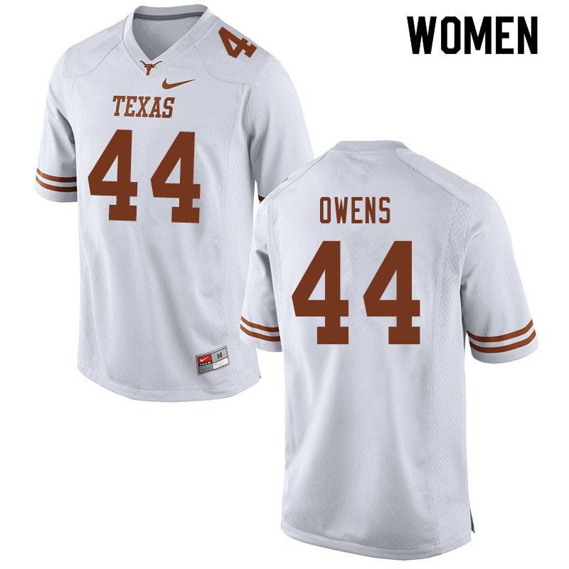 Women #44 Tyler Owens Texas Longhorns College Football Jerseys Sale-White